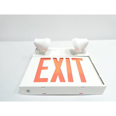 Abb EMERGI-LITE 6V METAL COMBO UNIT 120/347V-AC EMERGENCY AND EXIT LIGHTING EX10W-P/2LA